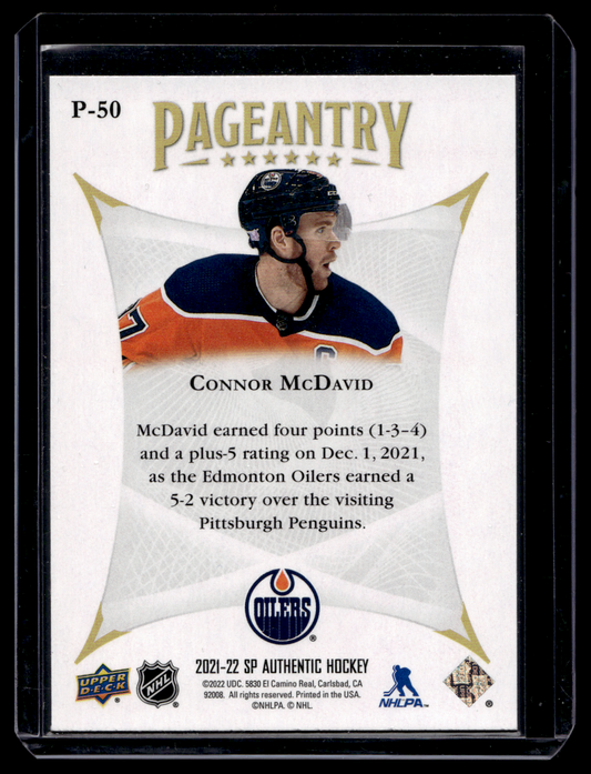2021-22 Upper Deck SP Authentic - Pageantry - Connor McDavid #P-50