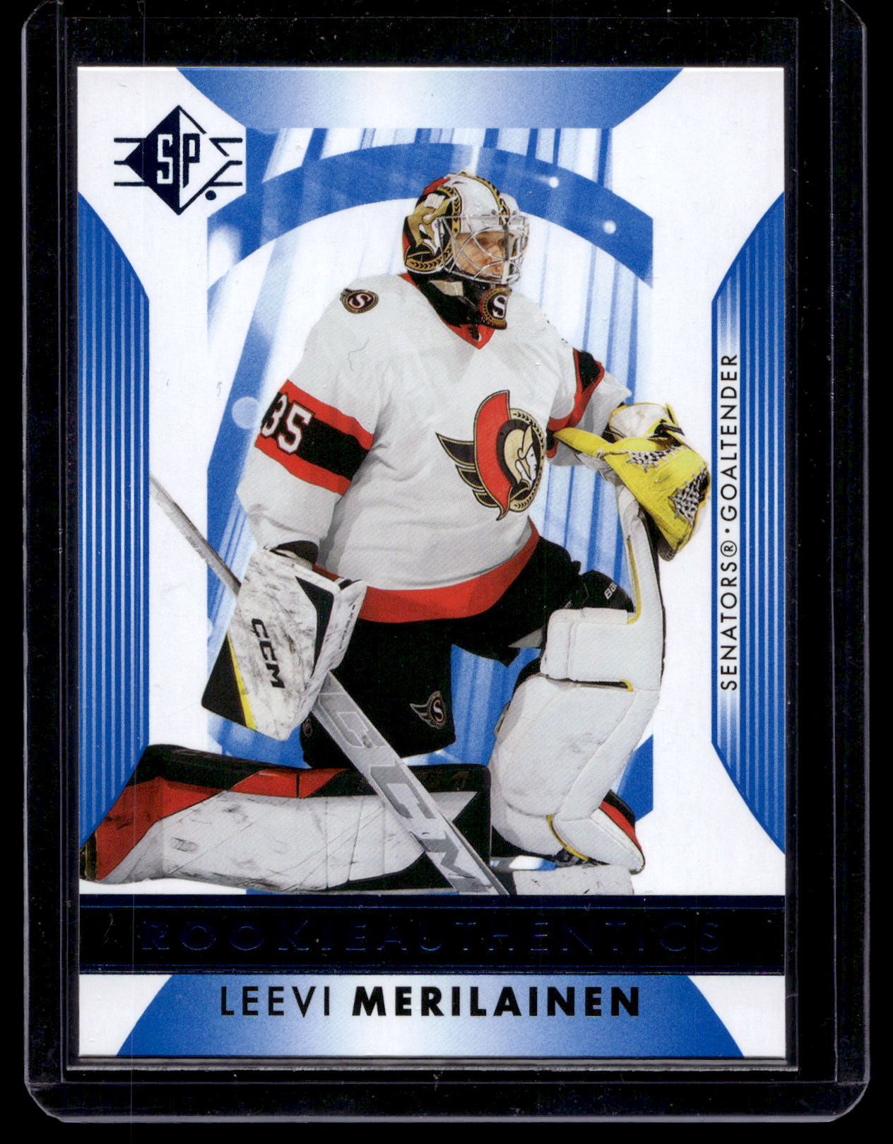 2023-24 Upper Deck SP - Retail - Blue - Rookie Authentics - Leevi Merilainen #127 RC