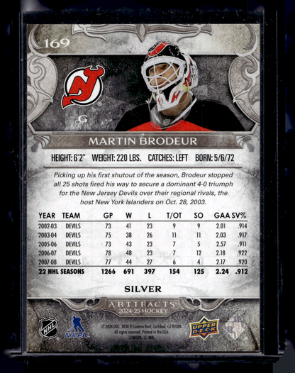 2024-25 Upper Deck Artifacts - Legends - Martin Brodeur #169 /599