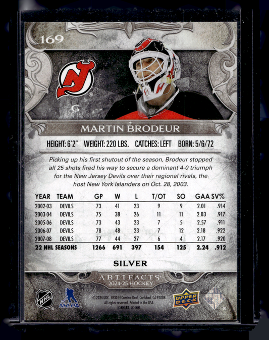 2024-25 Upper Deck Artifacts - Legends - Martin Brodeur #169 /599