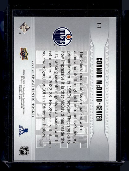 2023-24 Upper Deck SP Authentic - Evolve - Connor McDavid #E-1