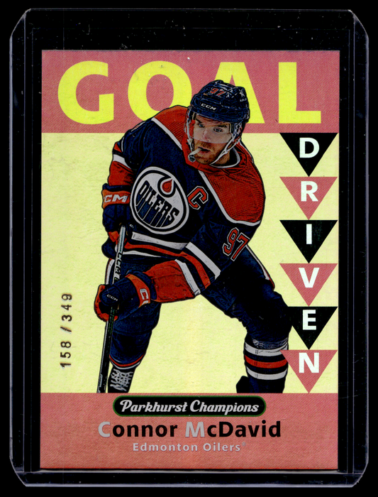 2023-24 Upper Deck Parkhurst Champions - Goal Driven - Gold - Connor McDavid #GD-35 /349