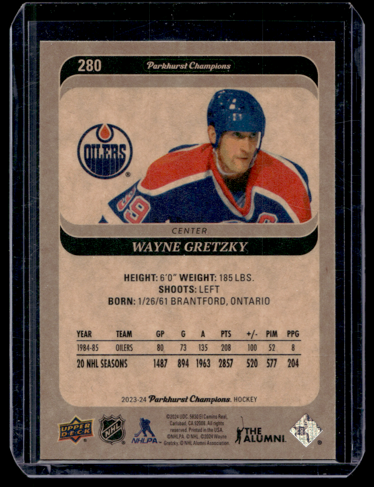 2023-24 Upper Deck Parkhurst Champions - Legends SPs - Wayne Gretzky #280