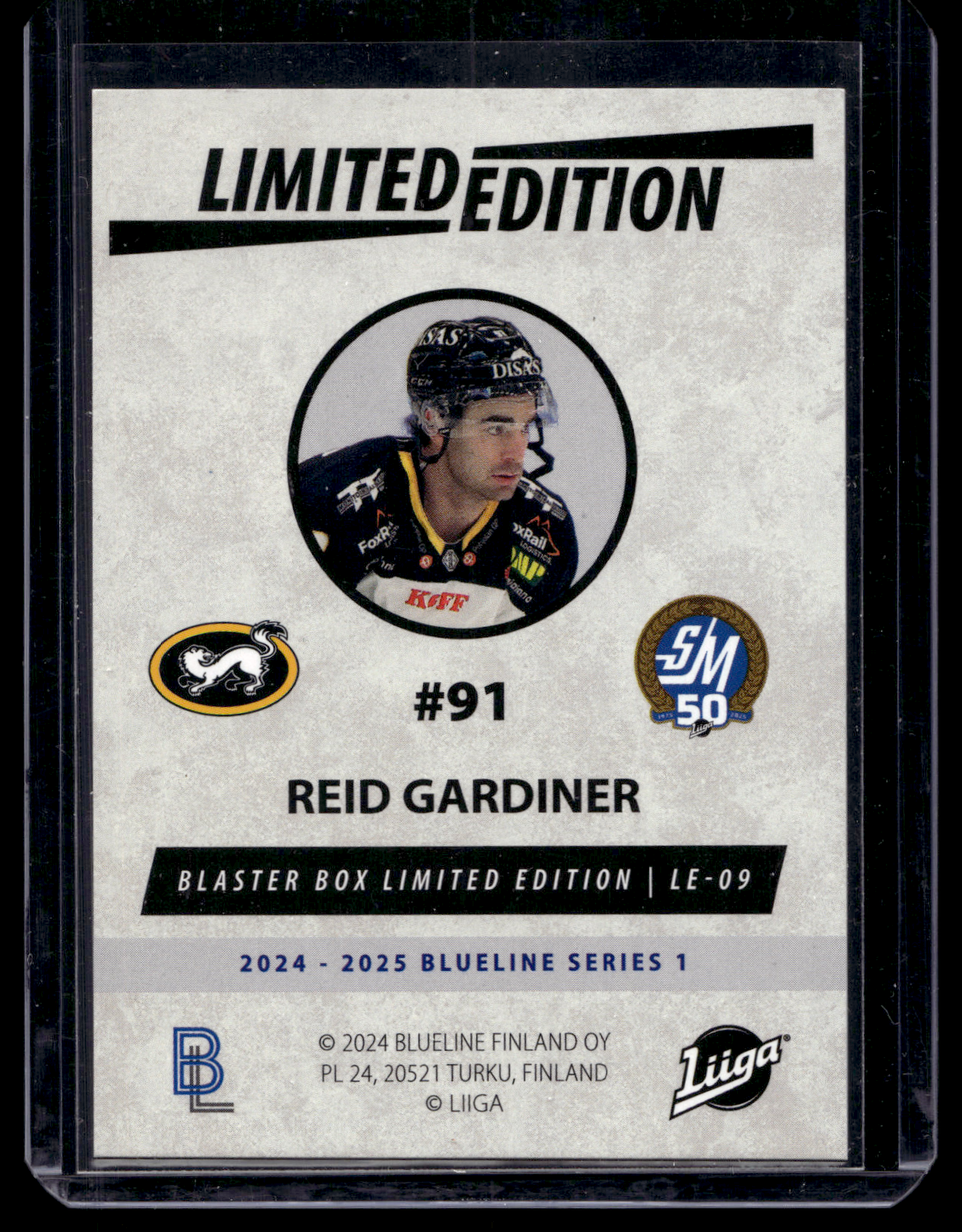 2024-25 Blueline Limited Edition Yellow - Reid Gardiner #LE-09