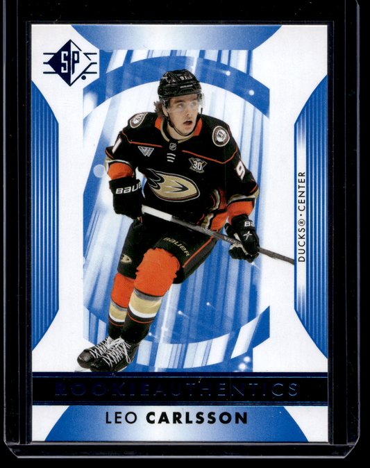 2023-24 Upper Deck SP - Retail - Blue - Rookie Authentics - Leo Carlsson #127 RC