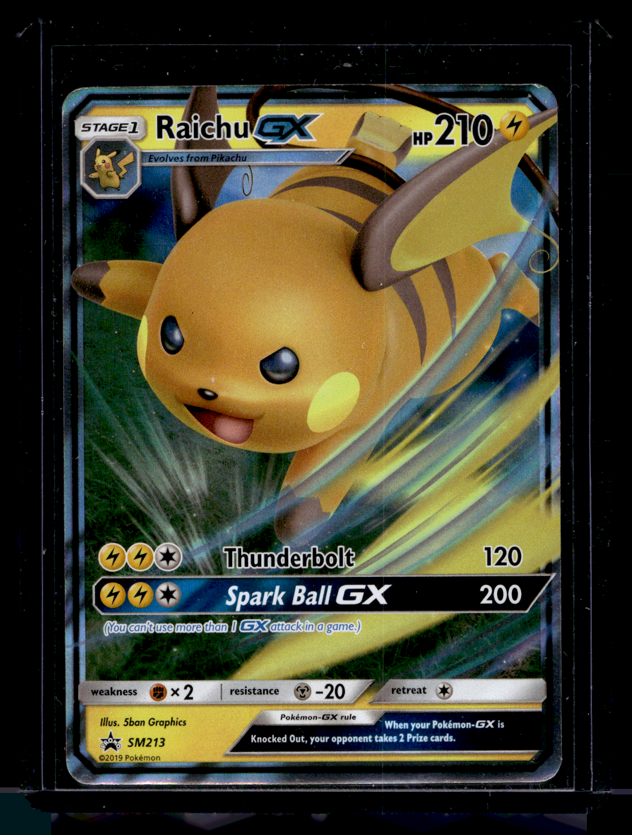 2019 Pokemon Sun & Moon - Black Star Promos - Raichu GX #SM213