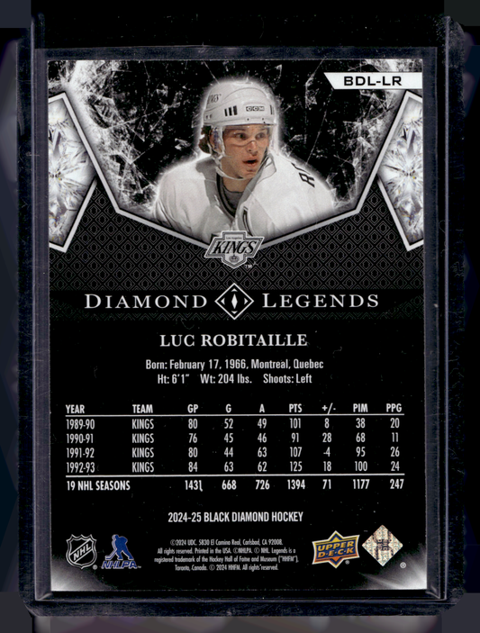 2024-25 Upper Deck Black Diamond - Diamond Legends - Luc Robitaille #BDL-LR /249