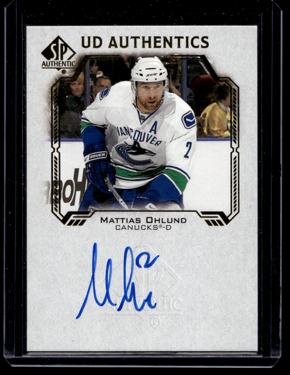 2021-22 Upper Deck SP Authentic - UD Authentics - Mattias Ohlund #UDA-MO