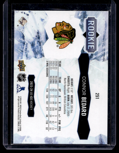 2023-24 Upper Deck Ice - Extended Rookies - Connor Bedard #251 RC