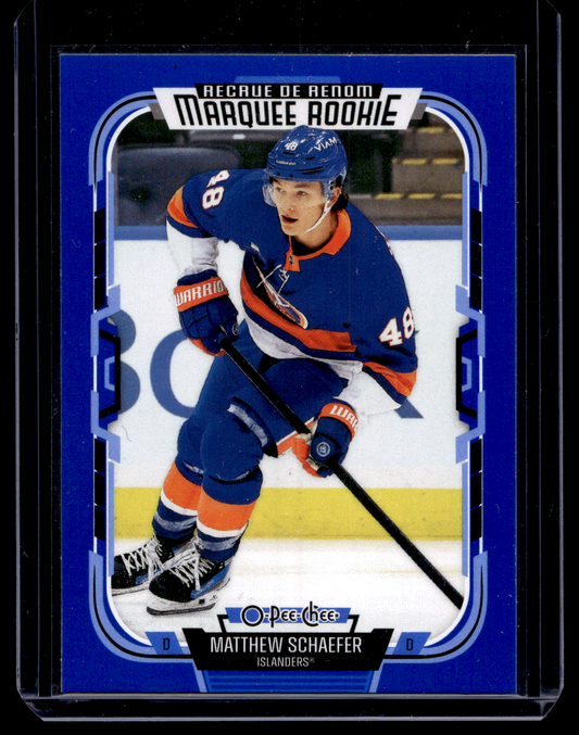 2025-26 O-Pee-Chee - Blue Border - Marquee Rookies - Matthew Schaefer #592 RC