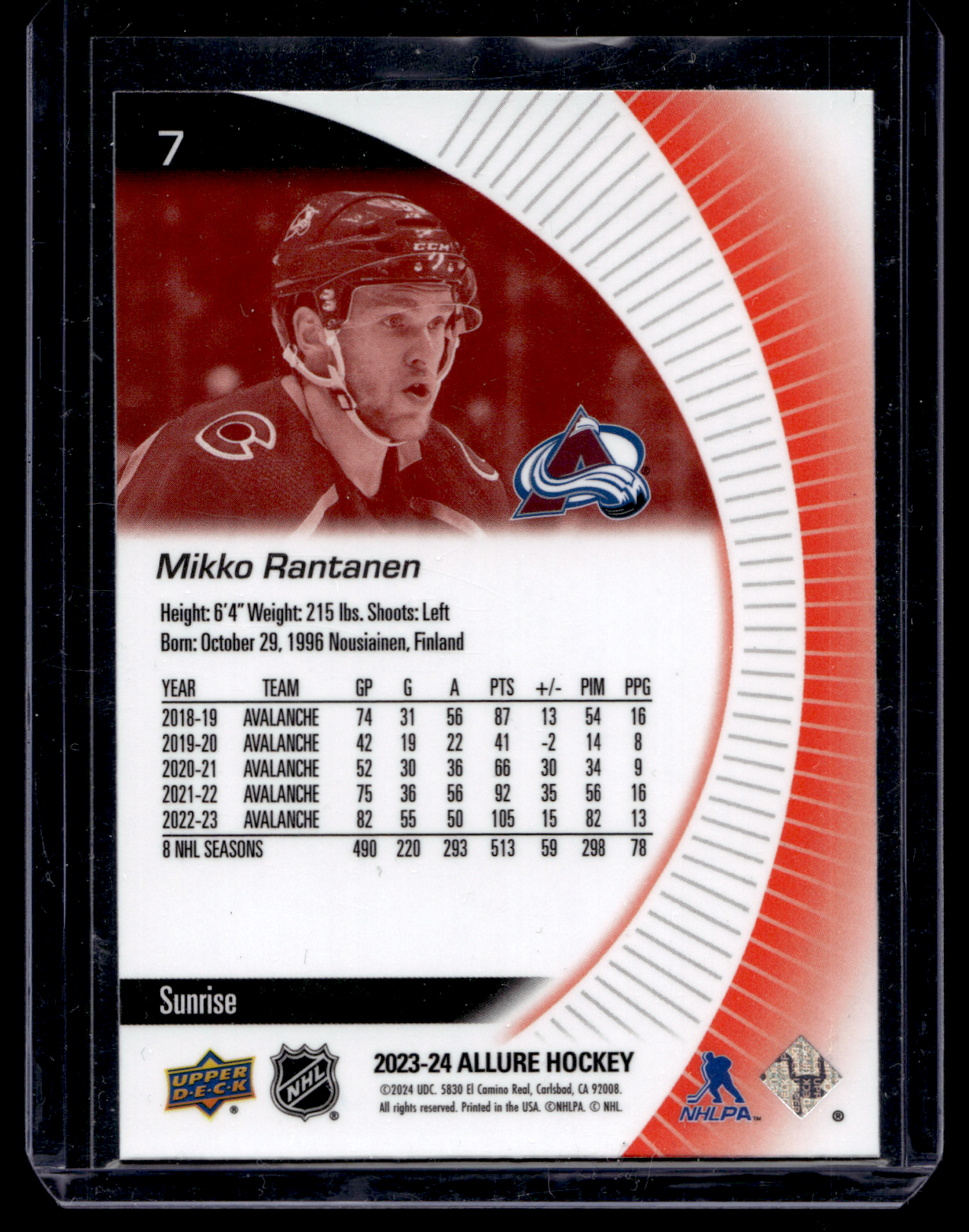 2023-24 Upper Deck Allure - Sunrise - Mikko Rantanen #7