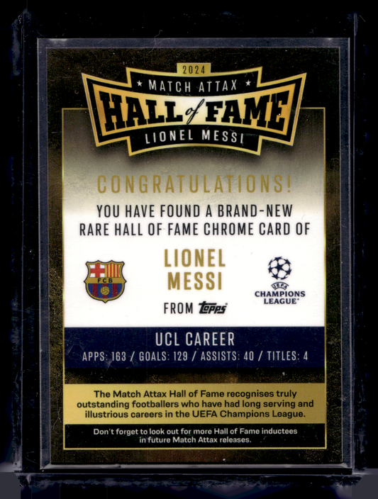 2024-25 Topps Match Attax UEFA Club Competitions - Hall of Fame - Lionel Messi #HOF 4