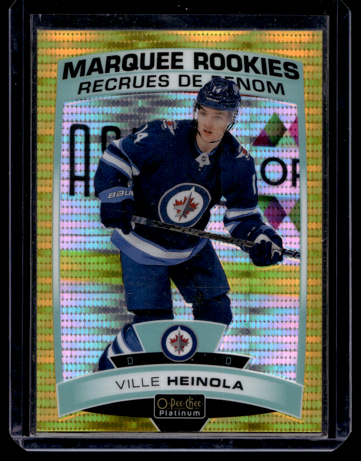 2019-20 O-Pee-Chee Platinum - Seismic Gold - Marquee Rookies - Ville Heinola #159 /50 RC