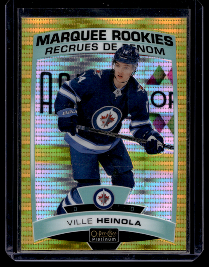 2019-20 O-Pee-Chee Platinum - Seismic Gold - Marquee Rookies - Ville Heinola #159 /50 RC