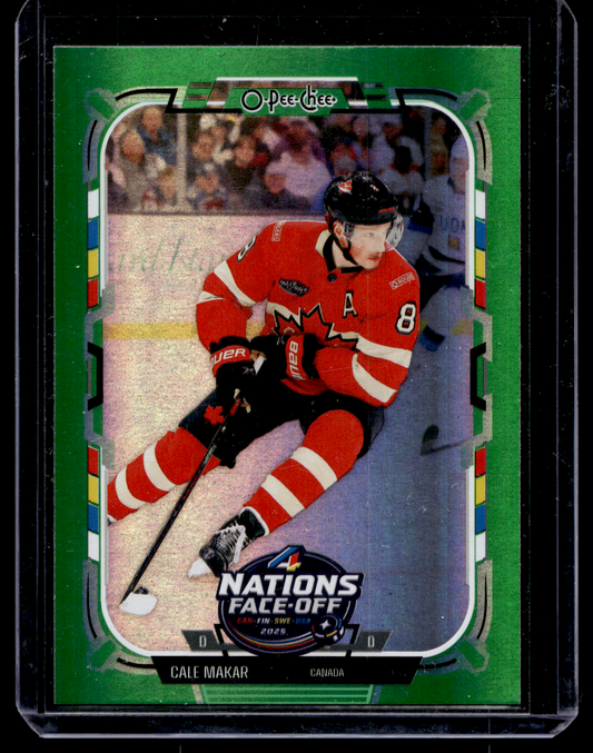2025-26 O-Pee-Chee - Green Rainbow Foil - Cale Makar #528 /33