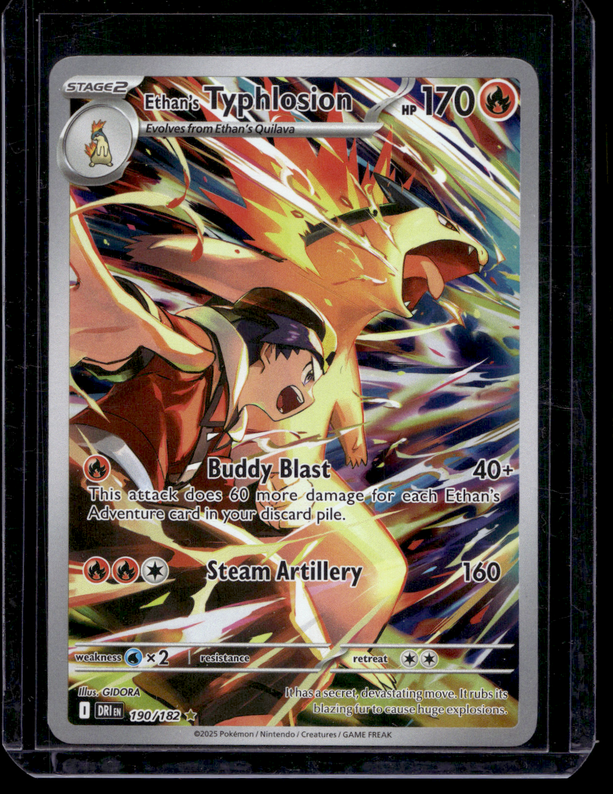 2025 Pokemon Scarlet & Violet - Destined Rivals - Illustration Rare - Ethan's Typhlosion #190
