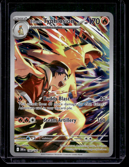 2025 Pokemon Scarlet & Violet - Destined Rivals - Illustration Rare - Ethan's Typhlosion #190