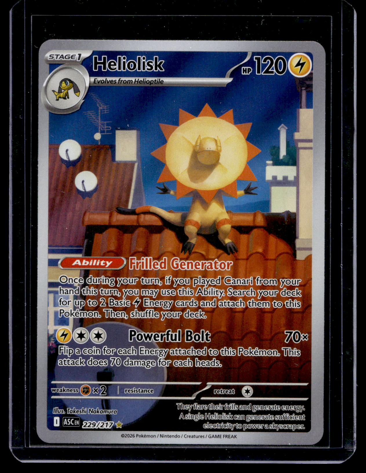 2026 Pokemon - Mega Evolutions - Ascended Heroes - Illustration Rare - Heliolisk #229