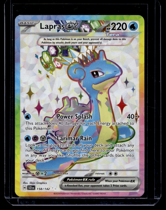 2024 Pokemon - Scarlet & Violet - Stellar Crown -  Ultra Rare - Lapras ex #158