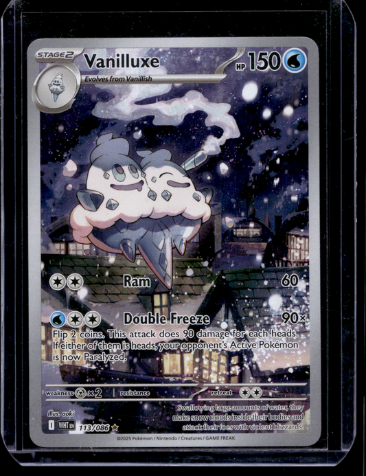 2025 Pokemon Scarlet & Violet - White Flare - Illustration Rare - Vanilluxe #113