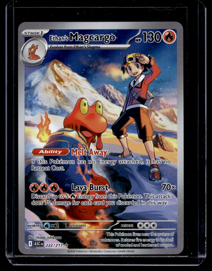 2026 Pokemon - Mega Evolutions - Ascended Heroes - Illustration Rare - Ethan's Magcargo #222
