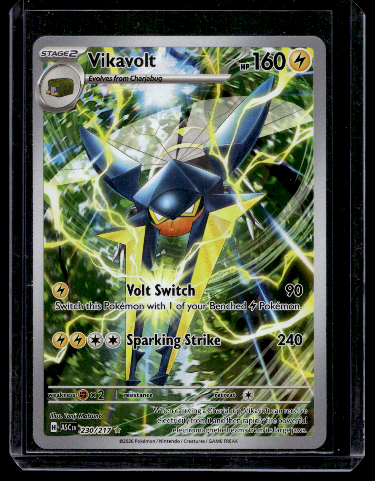2026 Pokemon - Mega Evolutions - Ascended Heroes - Illustration Rare - Vikavolt #230