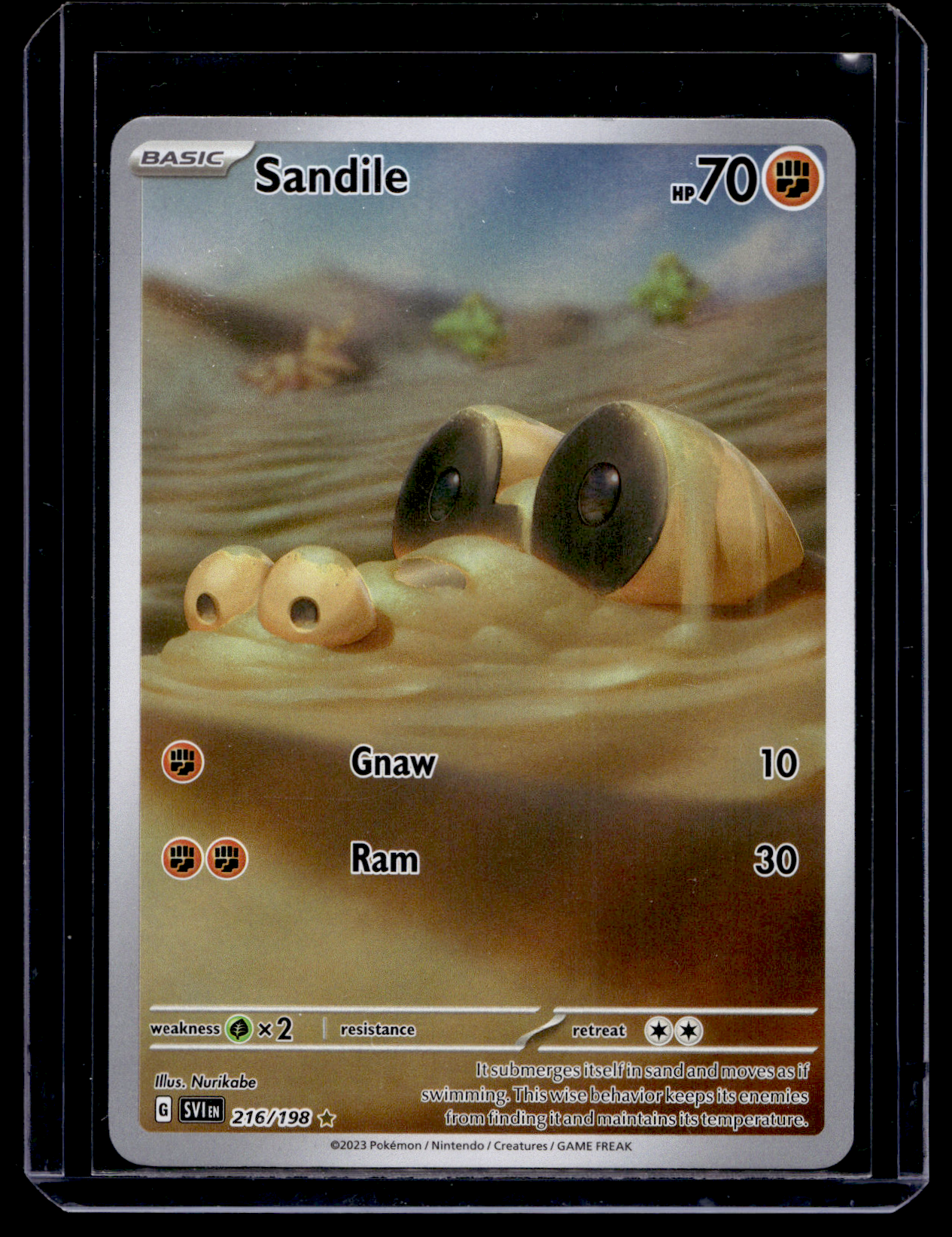 2023 Pokemon Scarlet & Violet - Scarlet & Violet - Illustration Rare - Sandile #216