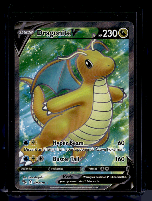 2022 Pokemon Sword & Shield - Pokemon Go - Ultra Rare - Dragonite V #076