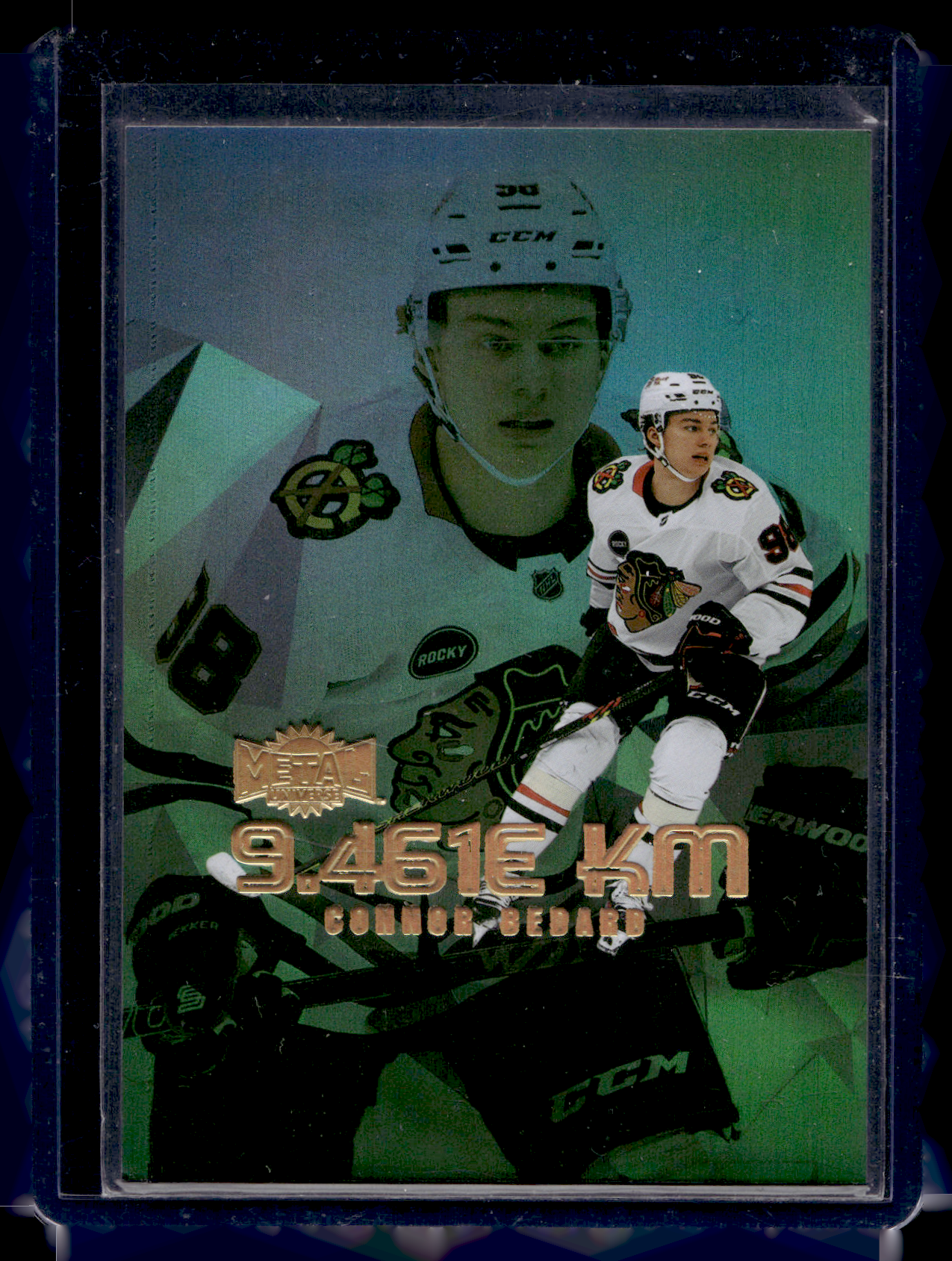 2023-24 Skybox Metal Universe - 9.641e KM - Gold - Connor Bedard #LY-1 /99 RY