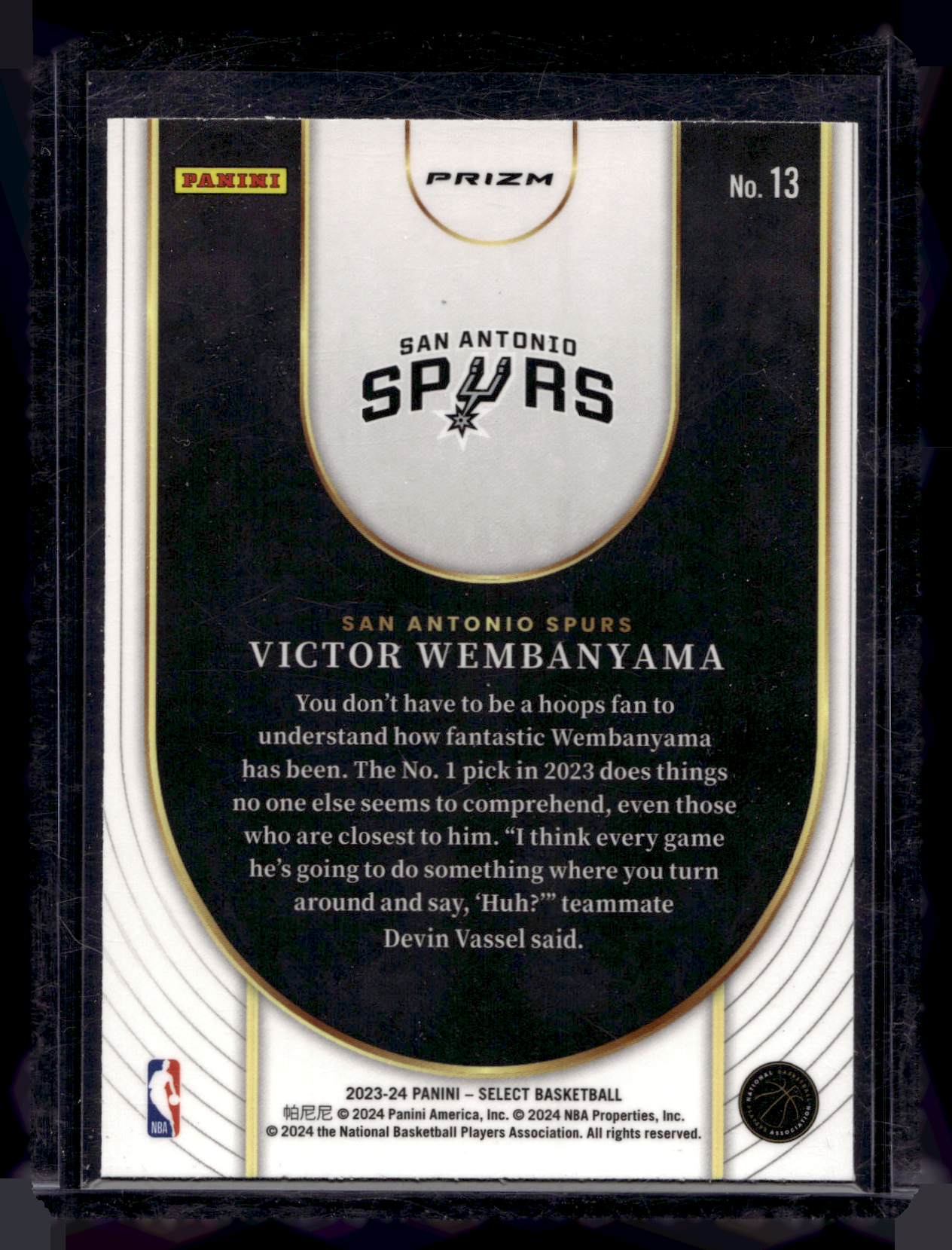2023-24 Panini Select - Neon Icons - Green Prizm - Victor Wembanyama #13 RY