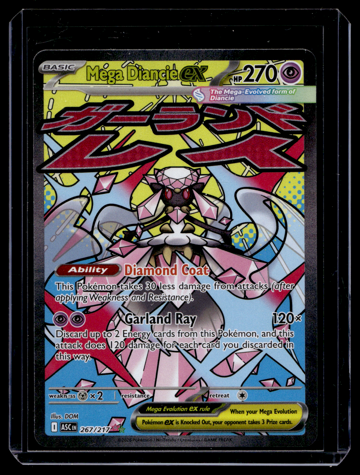 2026 Pokemon - Mega Evolutions Ascended Heroes - Mega Attax Rare - Méga Diancie ex #267