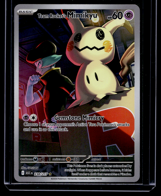 2026 Pokemon - Mega Evolutions Ascended Heroes - Illustration Rare - Team Rocket's Mimikyu #238