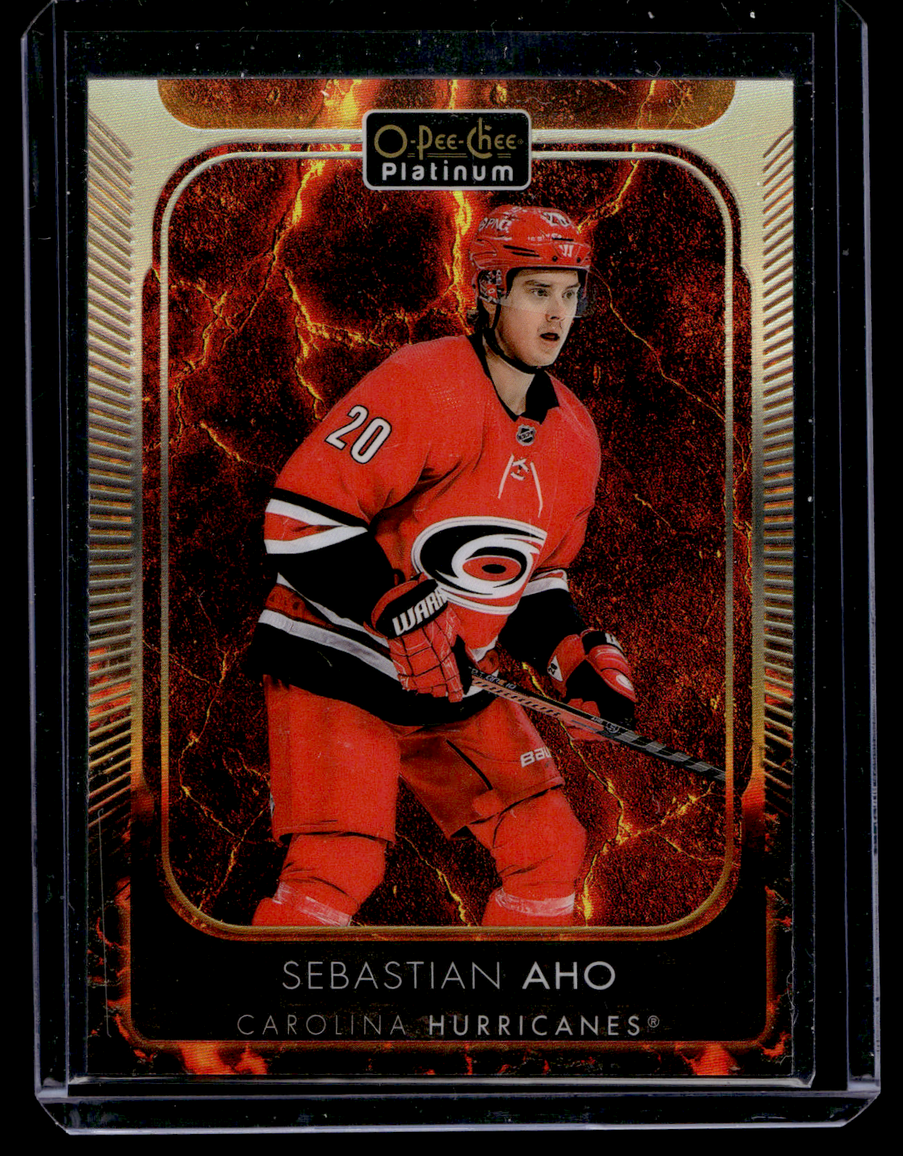 2021-22 Upper Deck OPC Platinum - Hot Magma - Sebastian Aho #12 /499