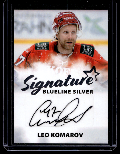 2024-25 Blueline Signature Silver - Leo Komarov #AU-LK /100