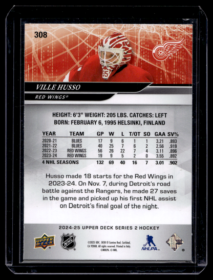 2024-25 Upper Deck - Series 2 - Exclusives - Ville Husso #308 /100