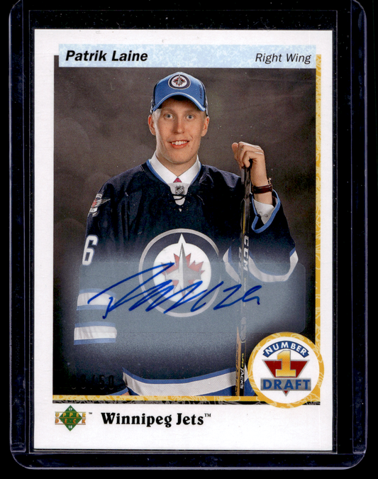 2017-18 Upper Deck SP Authentic 90-91 Retro Draft Picks Autographs Patrick Laine #RDPPL /50