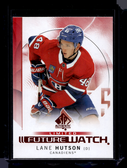 2024-25 Upper Deck SP Authentic - Limited Red - Future Watch - Lane Hutson #139 RC