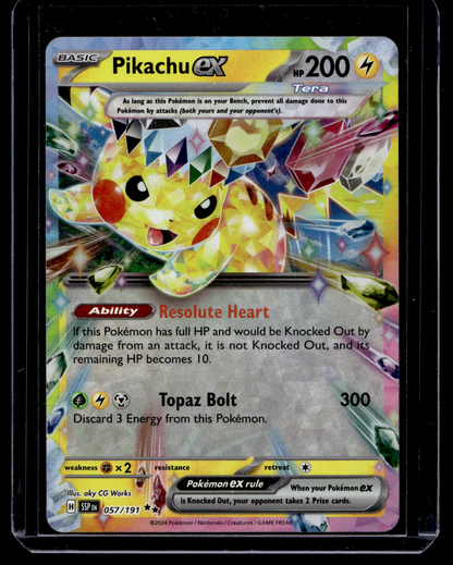 2024 Pokemon - Scarlet & Violet - Surging Sparks - Pikachu ex #057
