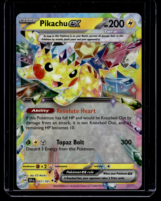 2024 Pokemon - Scarlet & Violet - Surging Sparks - Pikachu ex #057