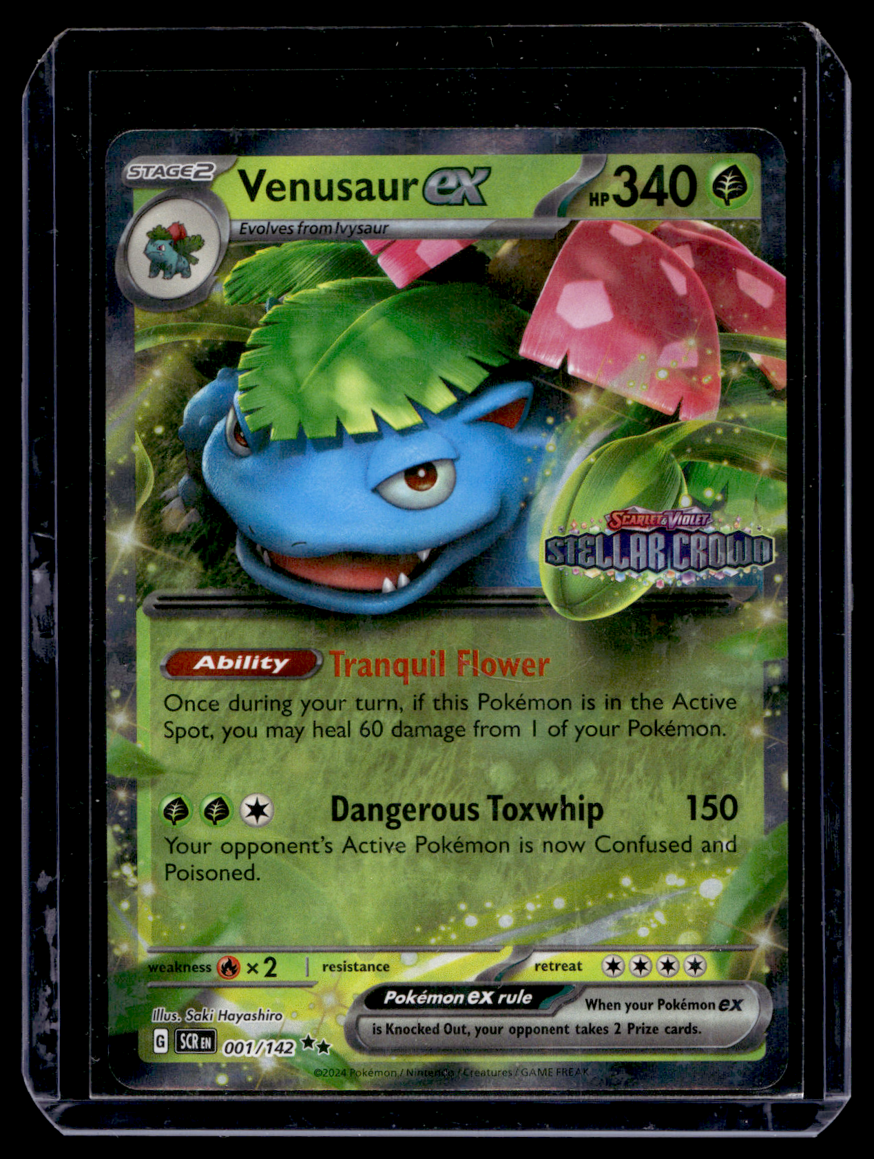 2024 Pokemon - Scarlet & Violet - Stellar Crown - Prerelease - Venusaur ex #001
