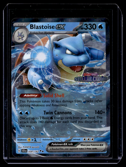 2024 Pokemon - Scarlet & Violet - Stellar Crown - Prerelease - Blastoise ex #030
