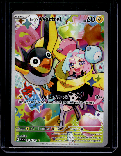 2026 Pokemon - Mega Evolutions Ascended Heroes - Illustration Rare - Iono's Wattrel #231