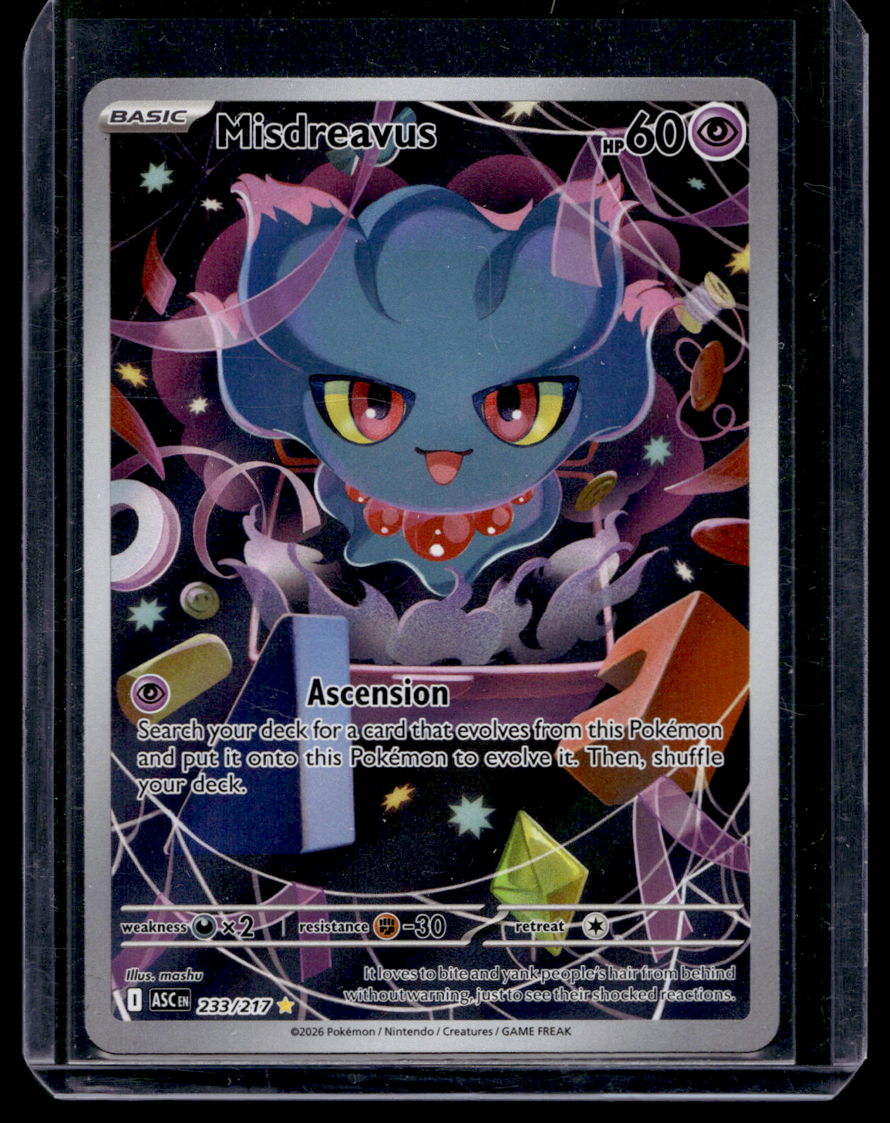 2026 Pokemon - Mega Evolutions Ascended Heroes - Illustration Rare - Misdreavus #233