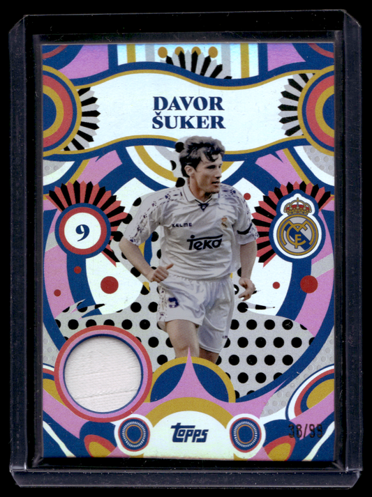 2024-25 Topps Real Madrid Team Set - Flamenco Flare Relics - Pink - Davor Suker #FR-DS /99