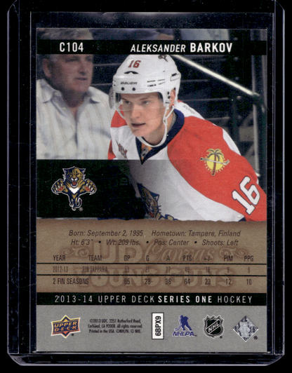 2013-14 Upper Deck - UD Canvas -  Young Guns - Aleksander Barkov #C104 RC