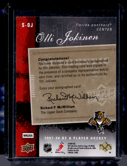 2007-08 Upper Deck Be a Player - Signatures - Player's Club - Olli Jokinen #S-OJ /15