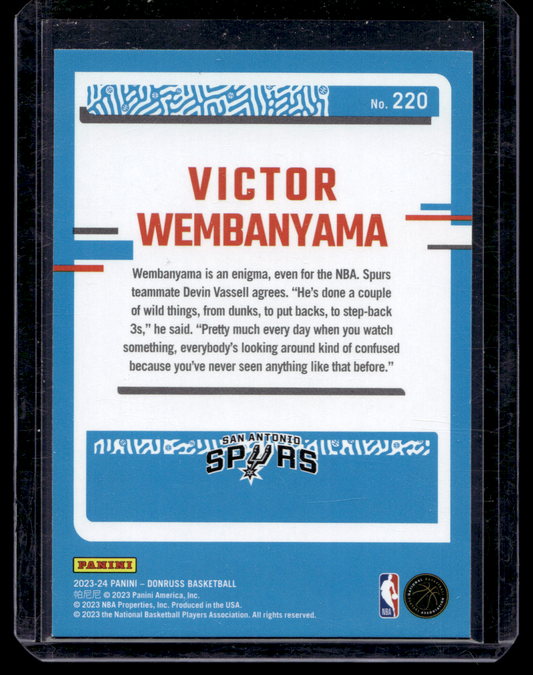 2023-24 Panini Donruss - Red - Rated Rookie - Victor Wembanyama #220 RC