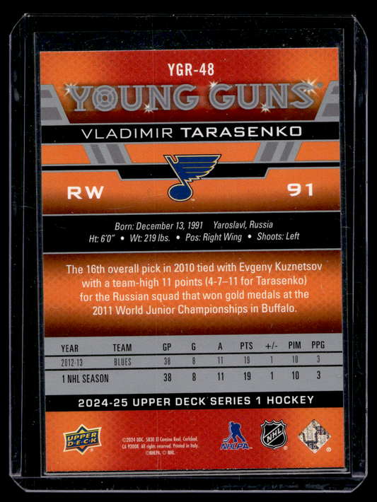 2024-25 Upper Deck Series 1 - Young Guns Renewed - Vladimir Tarasenko #YGR-48