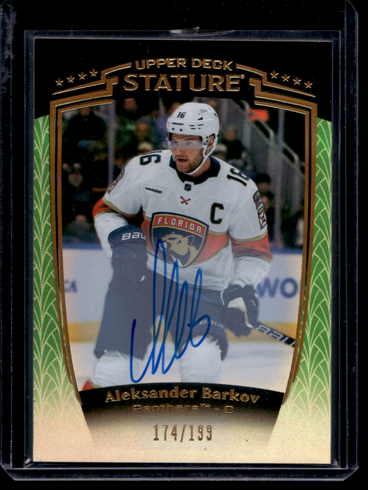 2024-25 Upper Deck Stature - Green Autographs - Aleksander Barkov #2 /199