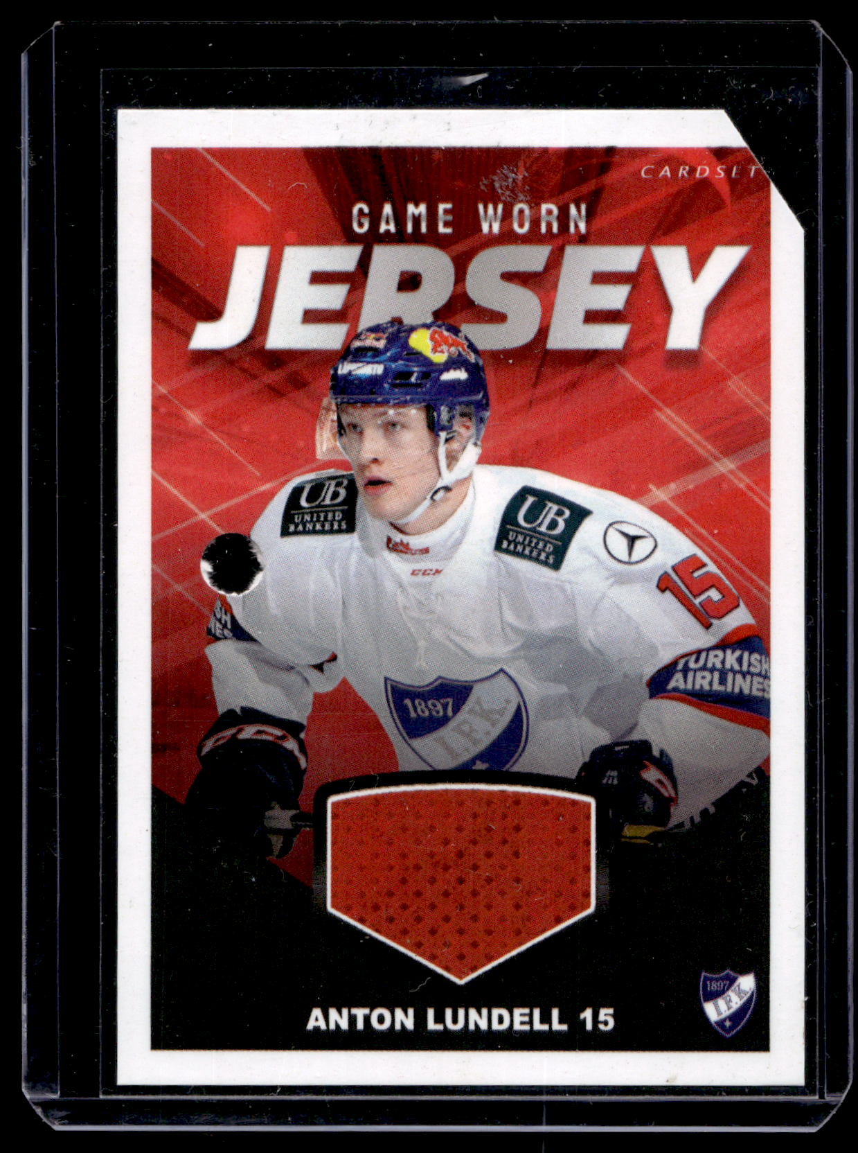 2019-20 Cardset - Game Worn Jersey - Anton Lundell /128